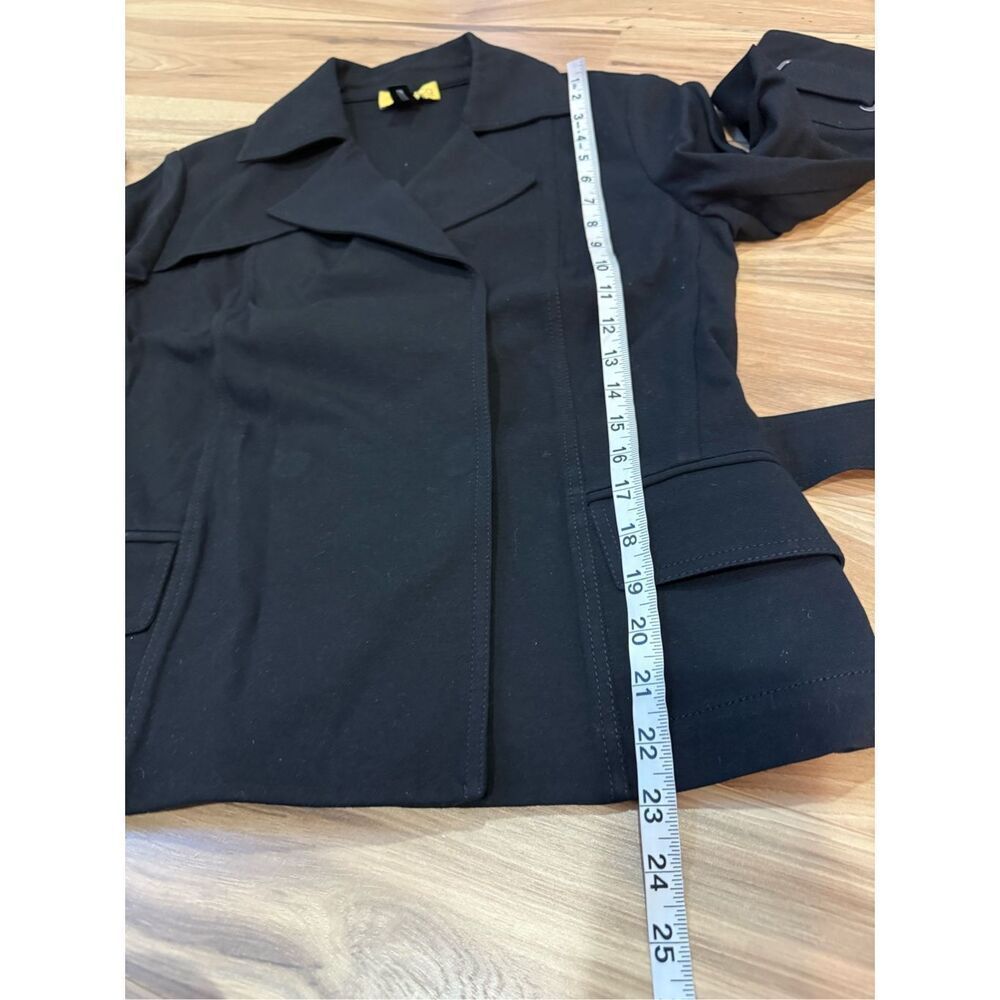 St John Soca women black jacket belted snap size S - Picture 4 of 12